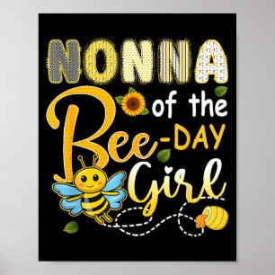Poster Nonna da Menina do Dia do Mel Funny Bee Aniversári