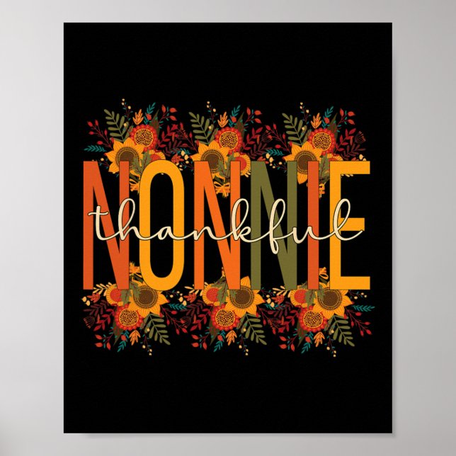 Poster Nonnie Avó de Ação de Graças (Frente)