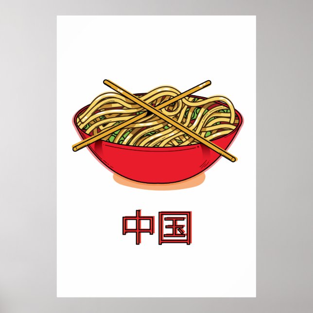 Poster Noodles da China (Frente)