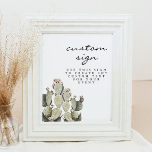 Poster Norah - Símbolo Personalizado Cactus Boêmico em
