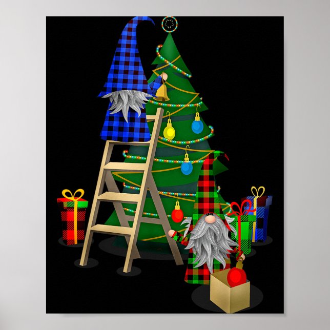 Poster Nordic Gnomes Winter Christmas Swediomte Elves  (Frente)