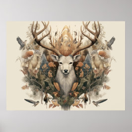 Poster Nordic Retro Pagan Art Impressão/Poste