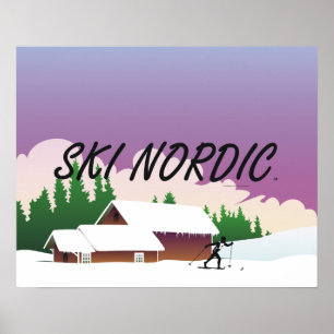 Pôster Nordic SUPERIOR do esqui