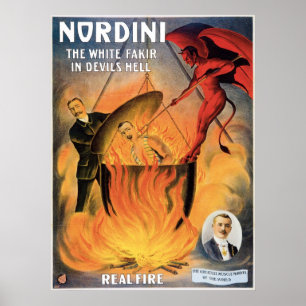 Pôster Nordini~ no ato mágico do vintage do inferno dos