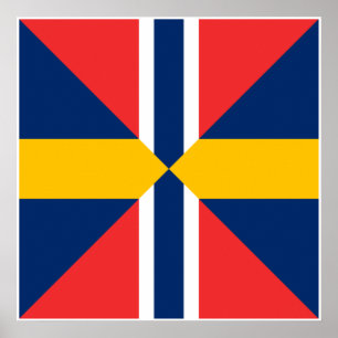 Pôster Norge Sverige Sildesalaten, Noruega
