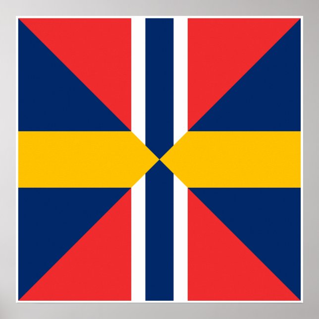 Pôster Norge Sverige Sildesalaten, Noruega (Frente)