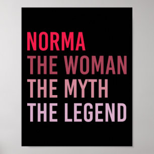 Poster Norma A Mulher Mitos Legenda Nome Personalizado Bi