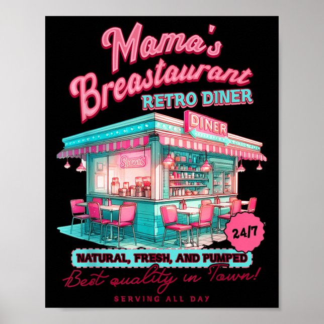 Poster Normalize Breastfeeding Mom Breastfeed Mama's Brea (Frente)