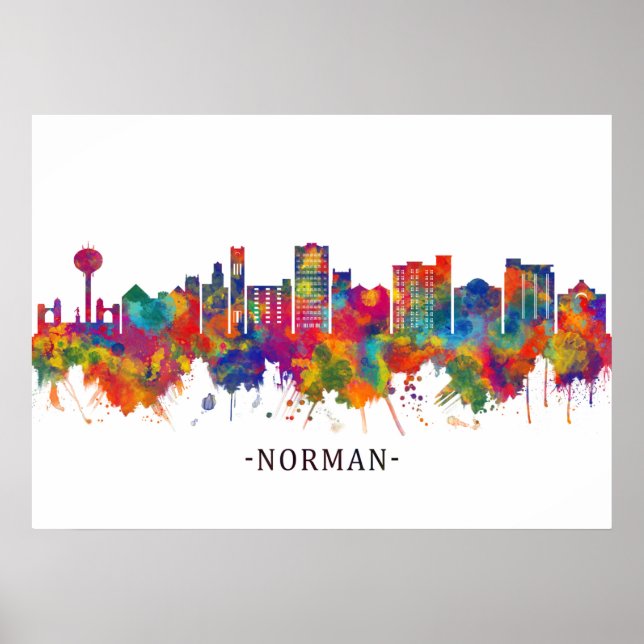 Poster Norman Oklahoma Skyline (Frente)