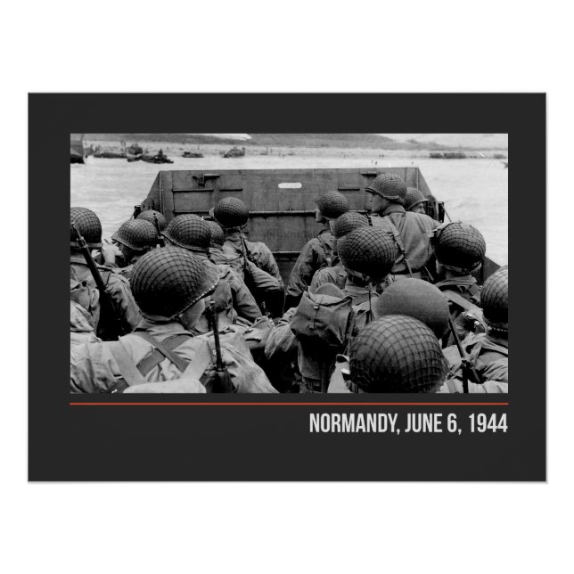 Pôster Normandy, June 6, 1944 - WW2 (Frente)