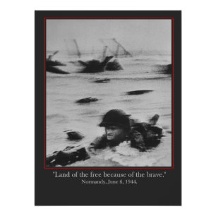 Pôster Normandy, June 6, 1944 - WW2 British Soldier