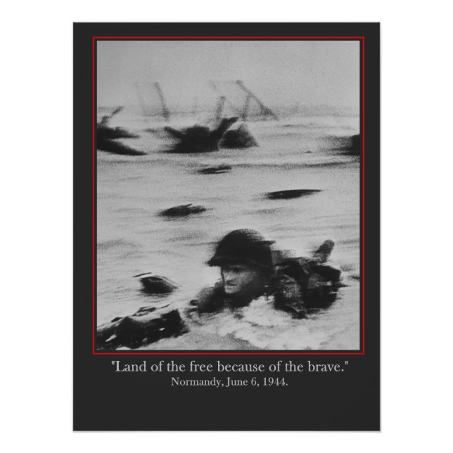 Pôster Normandy, June 6, 1944 - WW2 British Soldier (Frente)