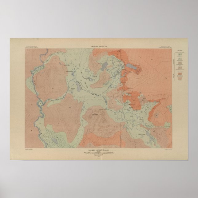 Poster Norris Geyser Basin (Frente)