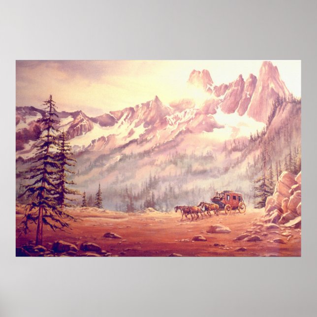 Poster NORTE CASCADES STAGECOACH de SHARON SHARPE (Frente)