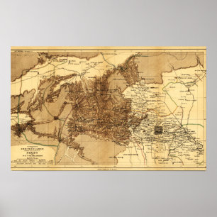 Poster Norte da região da montanha e a oeste de Peking