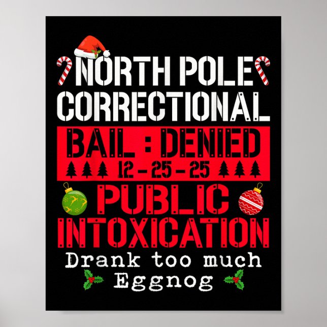 Poster Norte Le Embriaguez Pública Eggnog C Correcional (Frente)