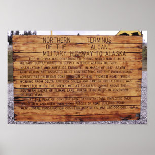 Poster Norte Terminus Alaska Highway