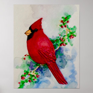 Poster Norte Vermelho Cardinal Pássaro