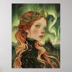 Poster nortes aurora borealis vivendo senhora