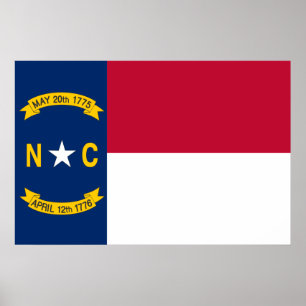 Pôster North Carolina, os Estados Unidos