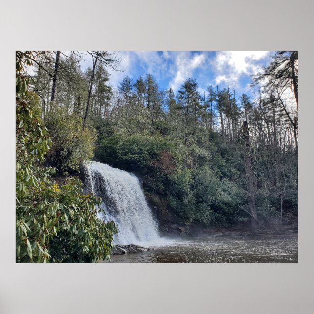 Poster North Carolina Silver Run Falls Waterfall (Frente)