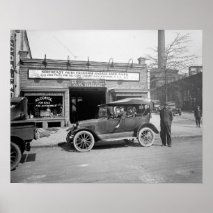 Pôster North East Auto Exchange, 1926. Foto Antiga