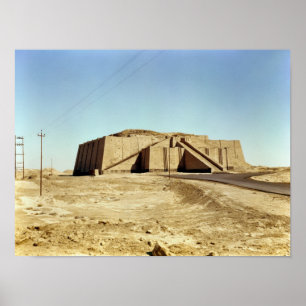 Pôster North-eastern facade of the ziggurat, c.2100 BC