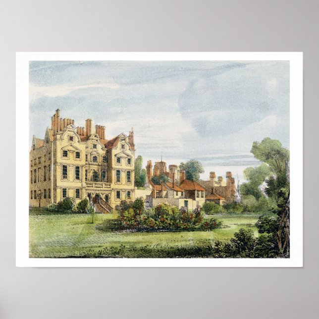 Pôster North Front, Old Palace, from the Queen's Garden, (Frente)