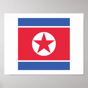 Poster North Korea Flag Emblem