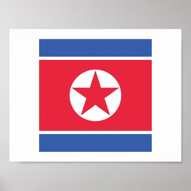 Poster North Korea Flag Emblem (Frente)