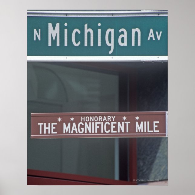 Poster "North Michigan Avenue e The Magnificent Mile (Frente)