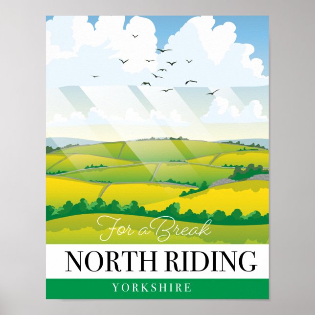 Poster North Riding Yorkshire "para uma pausa" (Frente)