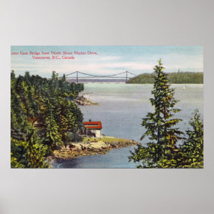 Poster North Shore Marine Drive View of Lions Gate