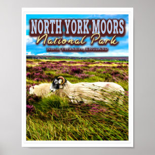 POSTER NORTH YORK MOORK NATIONAL PARK - NORTH YORKSHIRE