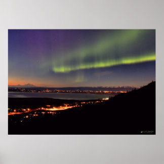 Poster Northern Lights Dancing in front of Denali
