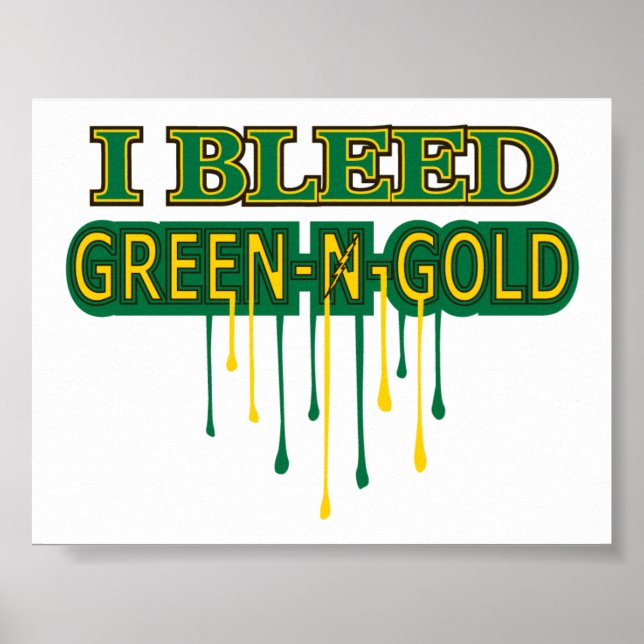 Pôster Northmont I Bleed Green 'n Dourado (Frente)