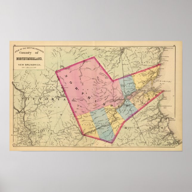 Pôster Northumberland Co, NB (Frente)