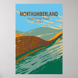 Poster Northumberland National Park Hadrians Wall Inglate