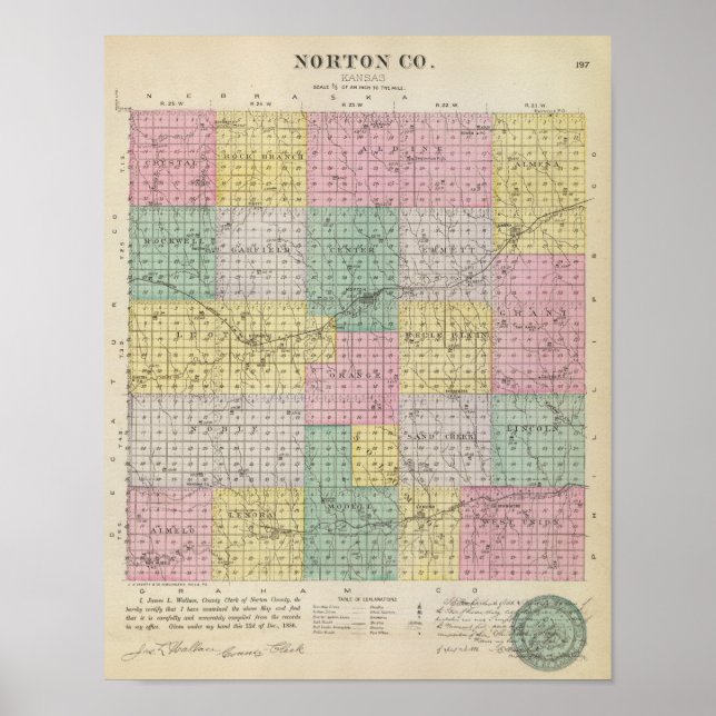 Pôster Norton County, Kansas (Frente)