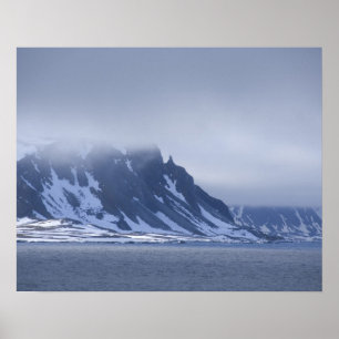 Poster Noruega, Círculo Polar Ártico, Oceano Atlântico No