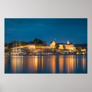 Poster Noruega Fortaleza de Akershus Oslo