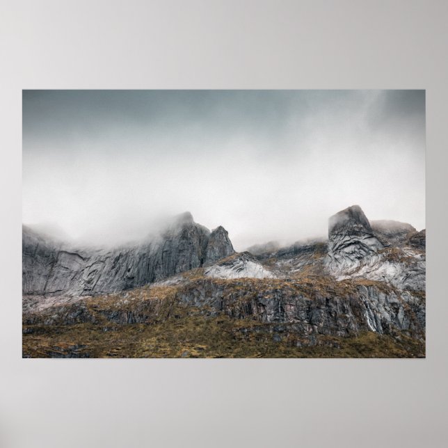 Poster Noruega Lofoten Landscape Photo (Frente)