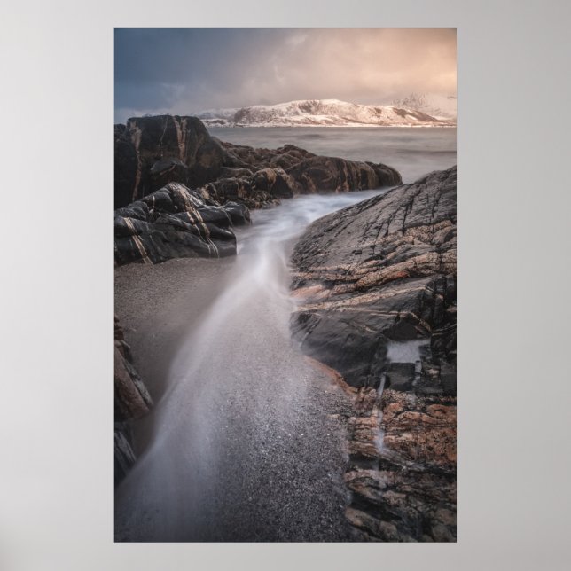 Poster Norway Coast Landscape Photo (Frente)