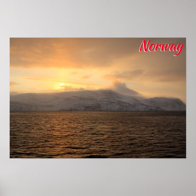 Poster Norway winter coast (Frente)