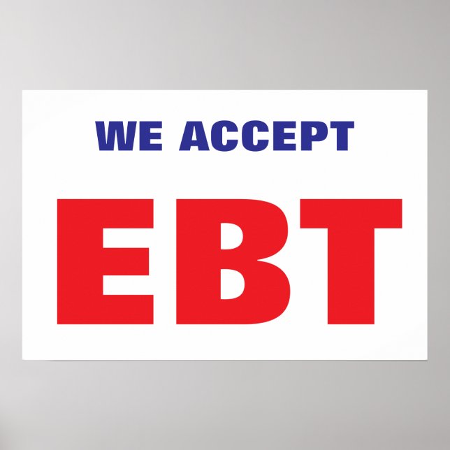 POSTER NÓS ACEITAMOS EBT (Frente)