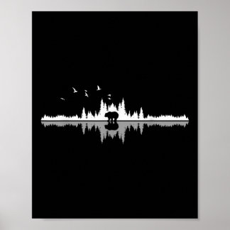 Poster Nós Amamos Montanhas - Urso Caminhada Acampamento
