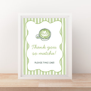 Poster Nós Amamos Você Tanto Matcha Chá Verde Baby Shower