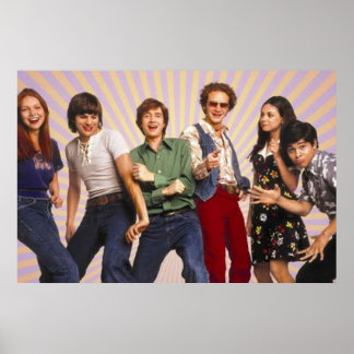 Poster Nos anos 70, show ao Kelso Hyde Eric Fez Donna Jac