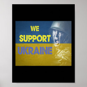 Poster Nós Apoiamos a Ucrânia Sem Guerra