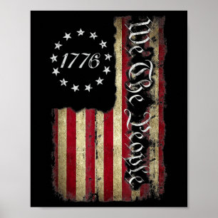 Poster Nós As Pessoas 1776 Camisa Bandeira Americana 4 De